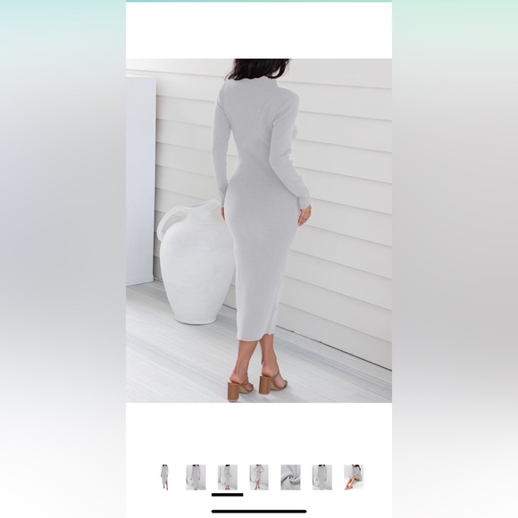 Mock Neck Sweater Dress - Picture 2 of 3